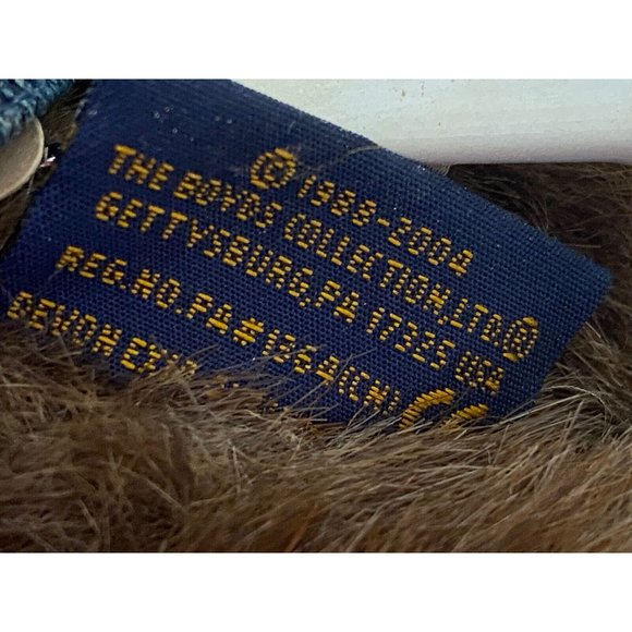 BOYDS BEAR Keep on Riding 8" Biker w Red Bandana‎ Jean Vest Embroidered Vintage - Picture 10 of 16